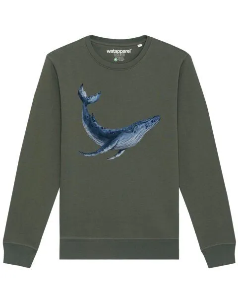 watapparel watapparel Sweatshirt Unisex Wal, Khaki, – Produktbild 1 von 3