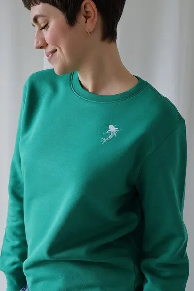 Kultgut Kultgut Biofair - Flauschig, weicher Pullover, vegan zertifiziert - Save the Ocean/ Little Stark, Grün, – Produktbild 1 von 4