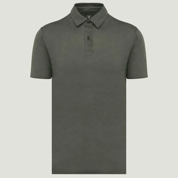 YTWOO YTWOO Leichtes Herren Leinen Poloshirt, Organic khaki, – Produktbild 2 von 3