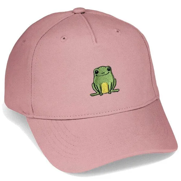 LIGARTI Bestickte Cap – Nils der Frosch – LIGARTI Tiermanufaktur, Altrosa, – Produktbild 1 von 4