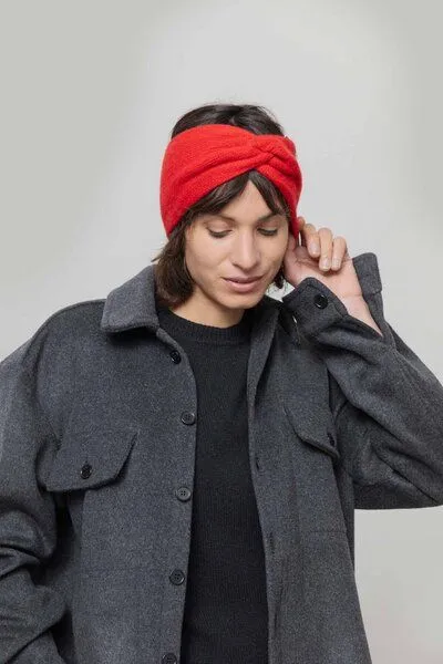 Rifò - Circular Fashion Made in Italy Rifò - Circular Fashion Made in Italy Stirnband Nadia aus Recycelter Kaschmirwolle, Rot, – Produktbild 1 von 3
