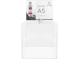 Exacompta Exacompta Urne "Exacryl" abschließbar, aus PMMA, mit Aufsteller A5, 21x21x36cm – Produktbild 1 von 1
