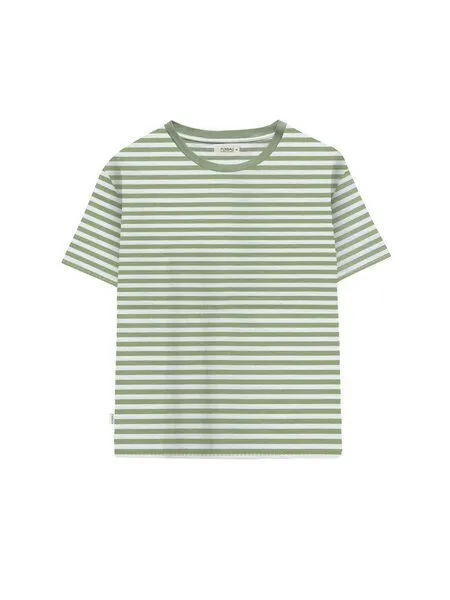 FUXBAU FUXBAU Gestreiftes Frauen T-Shirt - hellgrün weiß, Green, – Produktbild 3 von 4