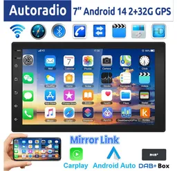 ESSGOO 7 Zoll Doppel 2 DIN Android 14 4+64G Autoradio (Digitalradio (DAB), FM, RDS, FM RDS Bluetooth EQ USB Apple Carplay Android Auto GPS Navi WIFI) – Produktbild 1 von 1