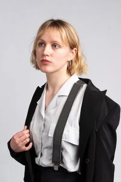 klYmp klYmp Hosenträger 'basic' zig-zag vegan, Silber-schwarz, – Produktbild 2 von 4