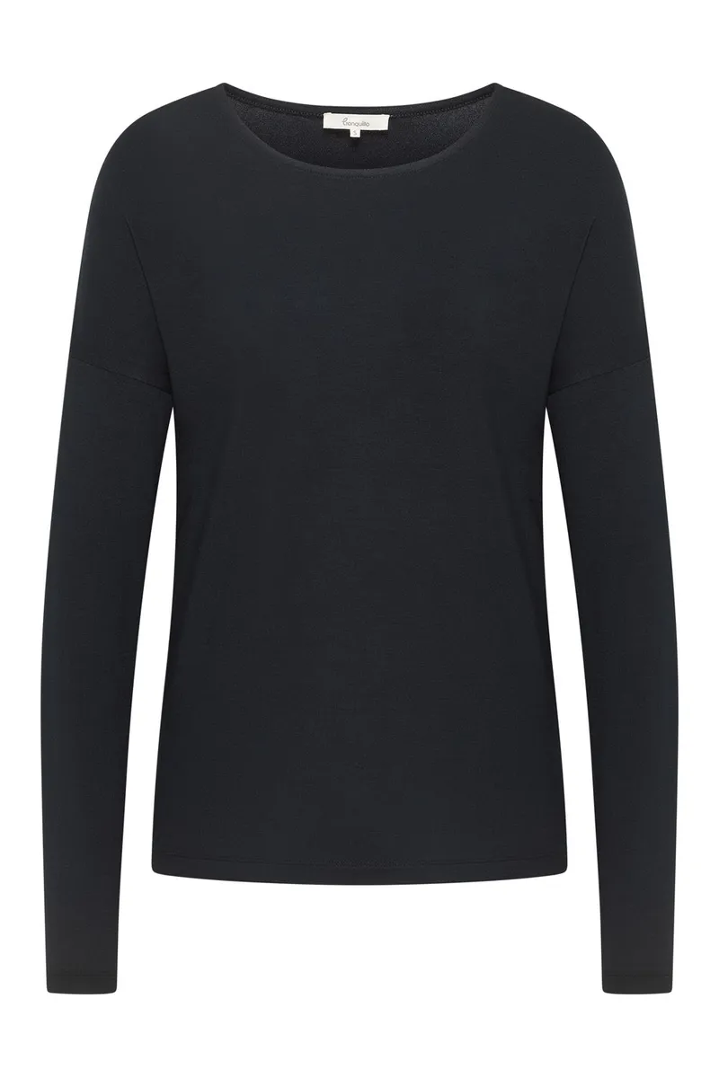Tranquillo Lockeres EcoVero™-Shirt - black / M – Produktbild 1 von 2