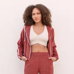 Jaya Jaya EMMA - Damen - Trainingsjacke aus Frottee -Biobaumwolle und recyceltem Polyeste – Produktbild 1 von 1