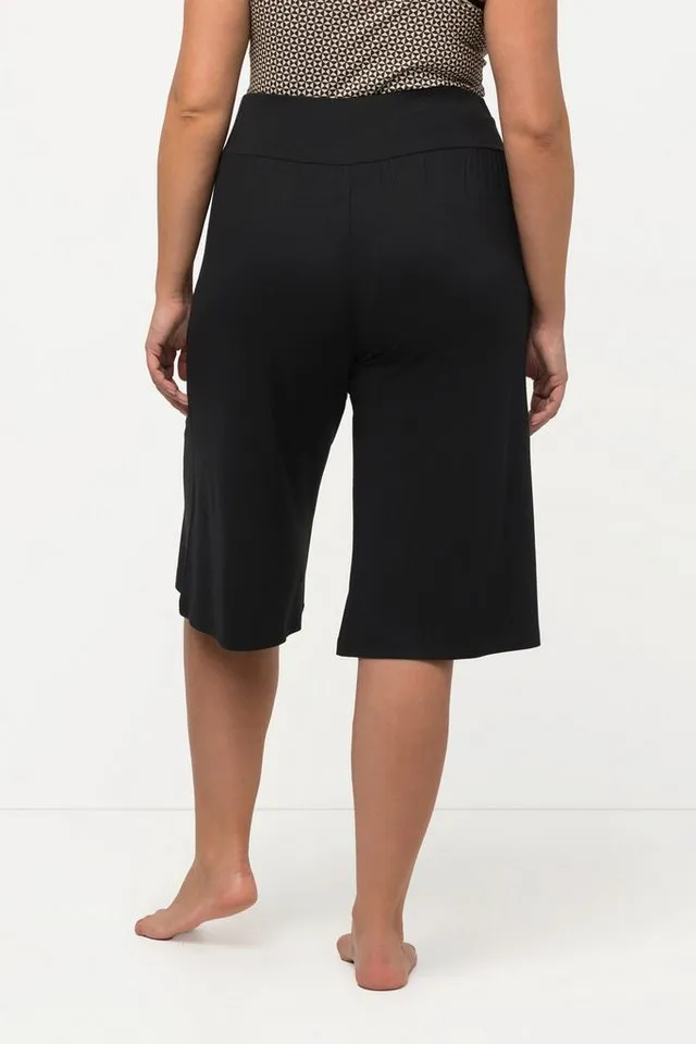 Ulla Popken Shorts Bermuda weites Bein Elastikbund Bestseller, Schwarz, – Produktbild 4 von 4
