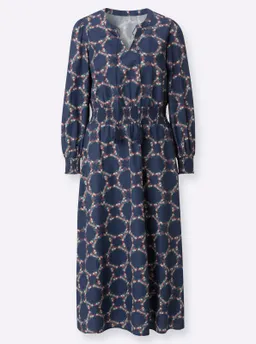 Witt Baumwollkleid rauchblau-rosenholz-bedruckt – Produktbild 1 von 1