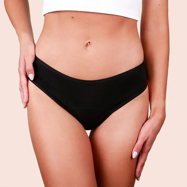 Taynie Leichte Periodenunterwäsche - Biozidfrei - 60°C - Taynie Brazilian, Schwarz, – Produktbild 1 von 4
