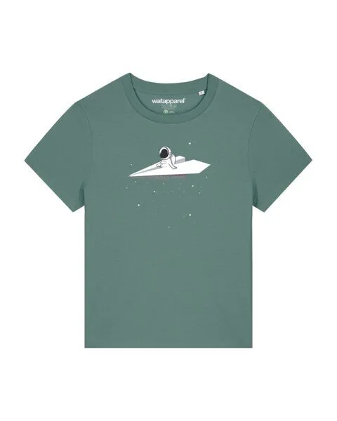 watapparel watapparel T-Shirt Frauen Fly me to the moon, Green bay, – Produktbild 1 von 3