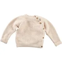 HANS NATUR Baby Jacke Perl-Strick Bio-Baumwolle beige melange Gr.74/80 – Produktbild 1 von 1