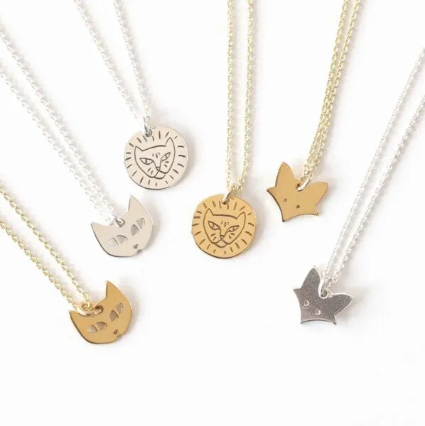 BELLYBIRD Jewellery BELLYBIRD Jewellery Kinderkette - kleine Katze, Anhänger/ Silber/ Silber vergoldet, Silver, – Produktbild 4 von 4