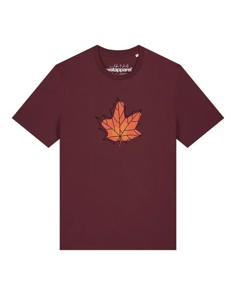 watapparel watapparel T-Shirt Unisex Herbst, Burgundy, – Produktbild 1 von 2