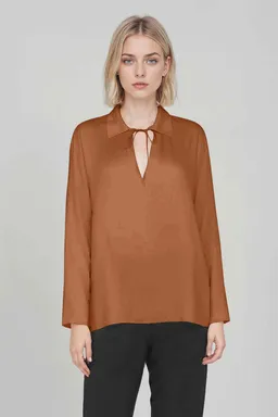 Neu Nomads Neu Nomads Damen vegan Bluse Bettina Tunika Cognac – Produktbild 1 von 1