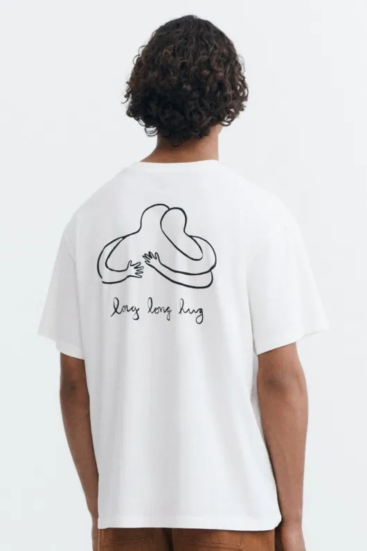 thinking mu Thinking MU Herren vegan T-Shirt Long Hug Aaron Weiß, Weiß, – Produktbild 2 von 2