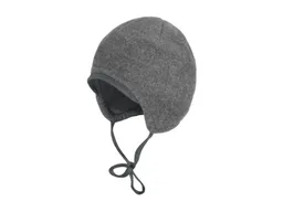 Maximo Baby Mütze Bio-Schurwolle Fleece mittelgrau Gr. 45 – Produktbild 1 von 1