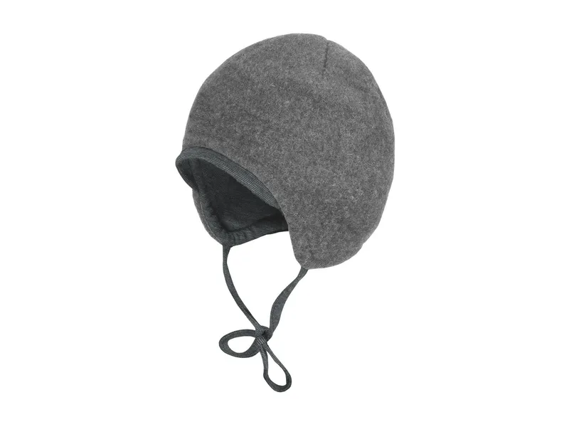 Maximo Baby Mütze Bio-Schurwolle Fleece mittelgrau Gr. 45, Grau, – Produktbild 1 von 1