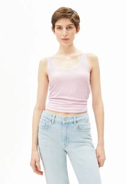 ARMEDANGELS ARMEDANGELS SINGLE JERSEY Damen Top aus Bio-Baumwolle, Pink mist, – Produktbild 1 von 4