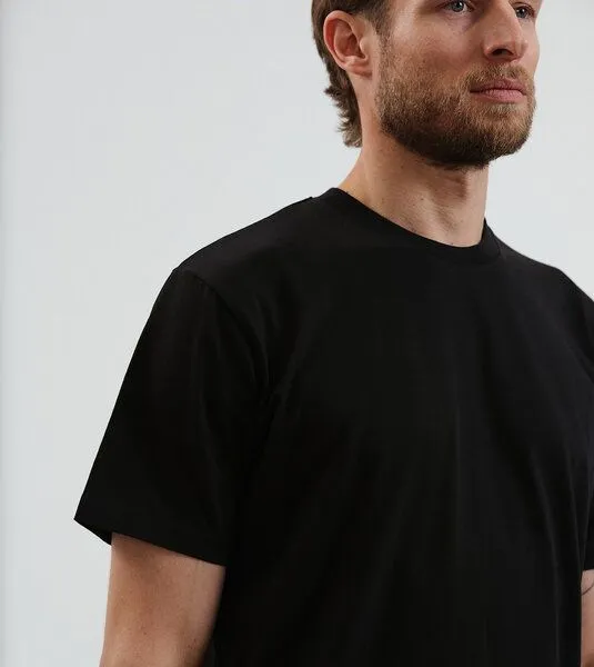 Gary Mash GARY MASH Herren Basic T-Shirt aus Biobaumwolle, Schwarz, – Produktbild 2 von 4