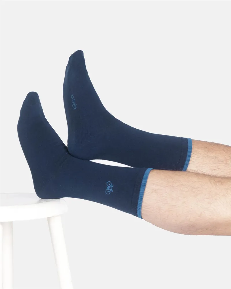 Thought Socken Modell: Embroidered Bike, Midnight blue, – Produktbild 1 von 1
