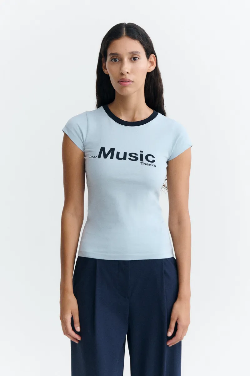thinking mu Thinking MU Damen vegan T-Shirt Mirna Schmal Geschnitten Hellblau, Blau, – Produktbild 2 von 2