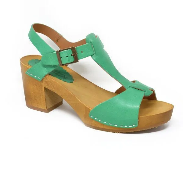 Grünbein Shoes Grünbein Shoes Holzclog-Sandalette Amy, Grün, – Produktbild 1 von 3