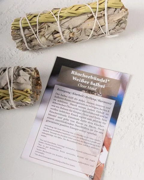 Oh Shanti Oh Shanti Räucherbündel Weißer Salbei mit Sweetgrass, 2er Set – Produktbild 2 von 4