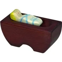 Holztiger Holztiger Holzfigur "Jesuskind 2 in der Krippe" Schöne Weihnachtszeit Maße 11 x 2,8 x 8 cm – Produktbild 1 von 1