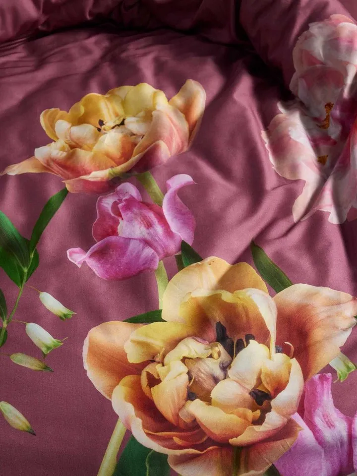 Essenza Bettwäsche Eloise, Satin, 2 teilig, mit floralem Muster, Rosa, – Produktbild 4 von 5