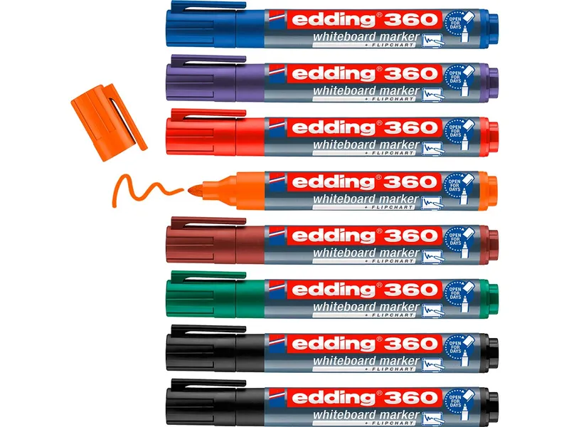 Edding 8er Set edding Whiteboardmarker "360" farbig sortiert – Produktbild 2 von 3