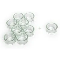 HANS NATUR Teelichthalter Glas 8er-Set + 1 Glas gratis Durchmesser 39 mm – Produktbild 1 von 1