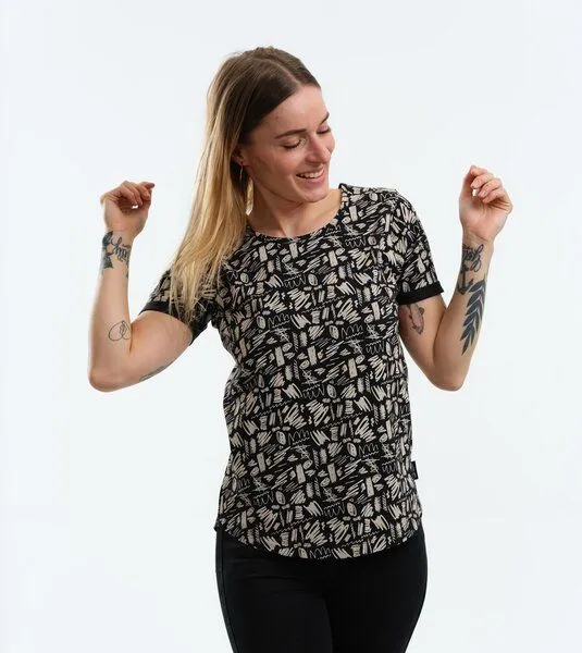 Gary Mash GARY MASH Shirt Ella Scribble aus Biobaumwolle, Scribble (schwarz), – Produktbild 2 von 4
