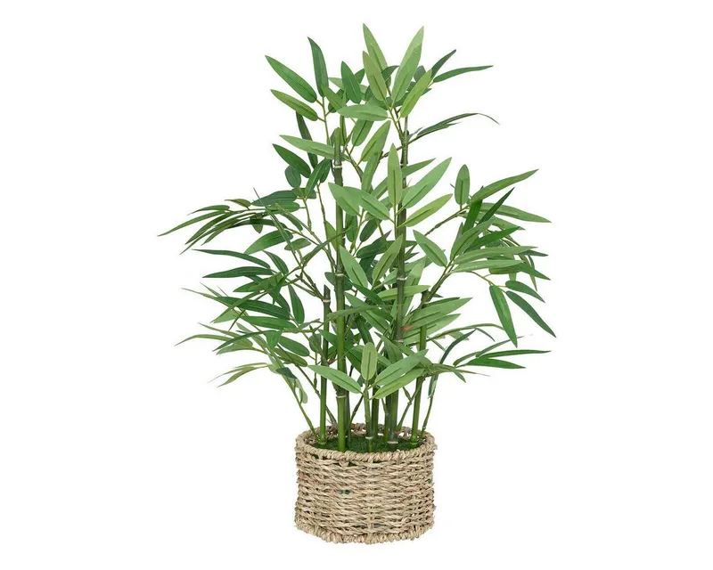 Kunstpflanze Künstlicher Bambus im Topf, 46 cm Zimmerpflanze, Atmosphera Créateur d'intérieur, Höhe 46 cm, Grün, – Produktbild 1 von 3