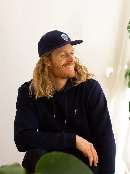 FUXBAU FUXBAU 5-Panel "Lost in Lines" Patch - navy, Navy, – Produktbild 2 von 4