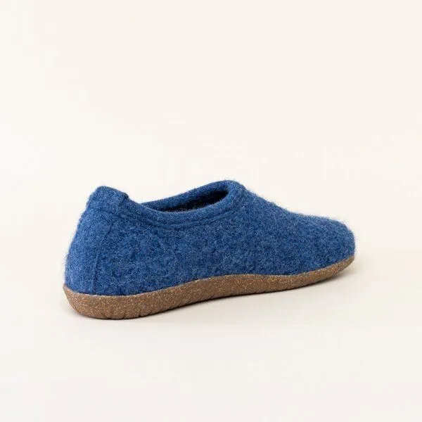 Gottstein Gottstein Filz-Hausschuh Alpine Midcut - Damen & Herren Pantoffel aus 100% Schurwolle mit Komfort-Einlagesohle, Blau, – Produktbild 4 von 4