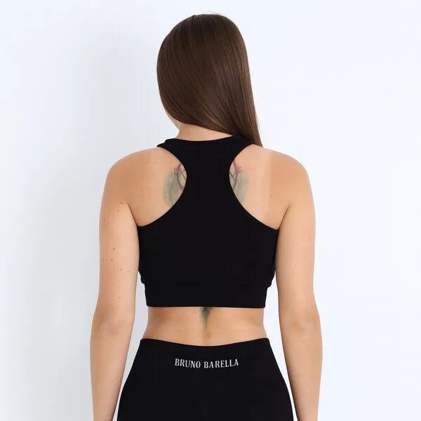 Bruno Barella Bruno Barella Sport-BH Schwarz Bustier für Damen – Fitness, Yoga & Freizeit – Produktbild 1 von 8