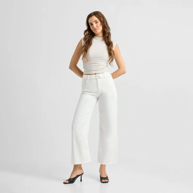 DAWN Damen Jeans BLINK High Waist Wide DAWN Bio-Baumwolle, Off white, – Produktbild 1 von 5