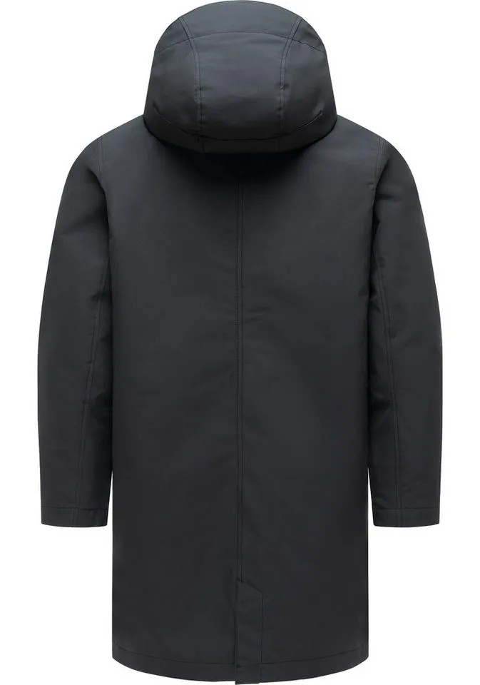 ragwear ragwear Funktionsmantel Mr Them Long Light YOUMODO Funktioneller Übergangsmantel mit Kapuze, Schwarz, – Produktbild 2 von 4