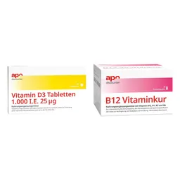 apodiscounter apodiscounter Immunsystem Sparset - Vitamin B12 + Vitamin D3 1.000 I.E. – Produktbild 1 von 1