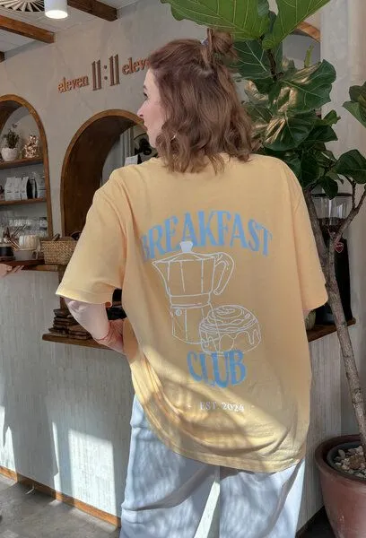 LITSCHI DESIGNS LITSCHI DESIGNS BREAKFAST CLUB SHIRT, Gelb, – Produktbild 1 von 4