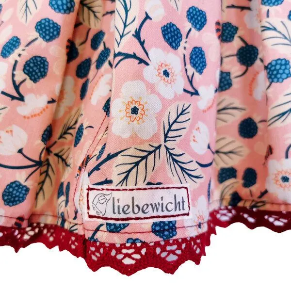 liebewicht liebewicht Rock Faltenrock rosa geblümt bio für Mädchen Gr.80-164, Rose, – Produktbild 5 von 6