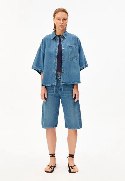 ARMEDANGELS ARMEDANGELS DENIM Damen Jeans-Overshirt aus Baumwoll-Lyocell-Mix, Blue, – Produktbild 4 von 4