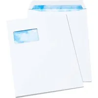 250 Versandtaschen "Nautilus Super White" DIN C4, mit Haftklebung und Fenster, 120 g/m² – Produktbild 1 von 1