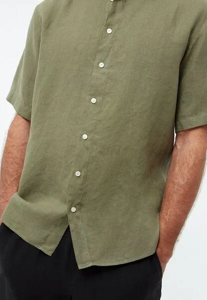 Givn Berlin Givn Berlin Kurzarmhemd GBKODA aus Leinen, Faded olive (linen), – Produktbild 4 von 4