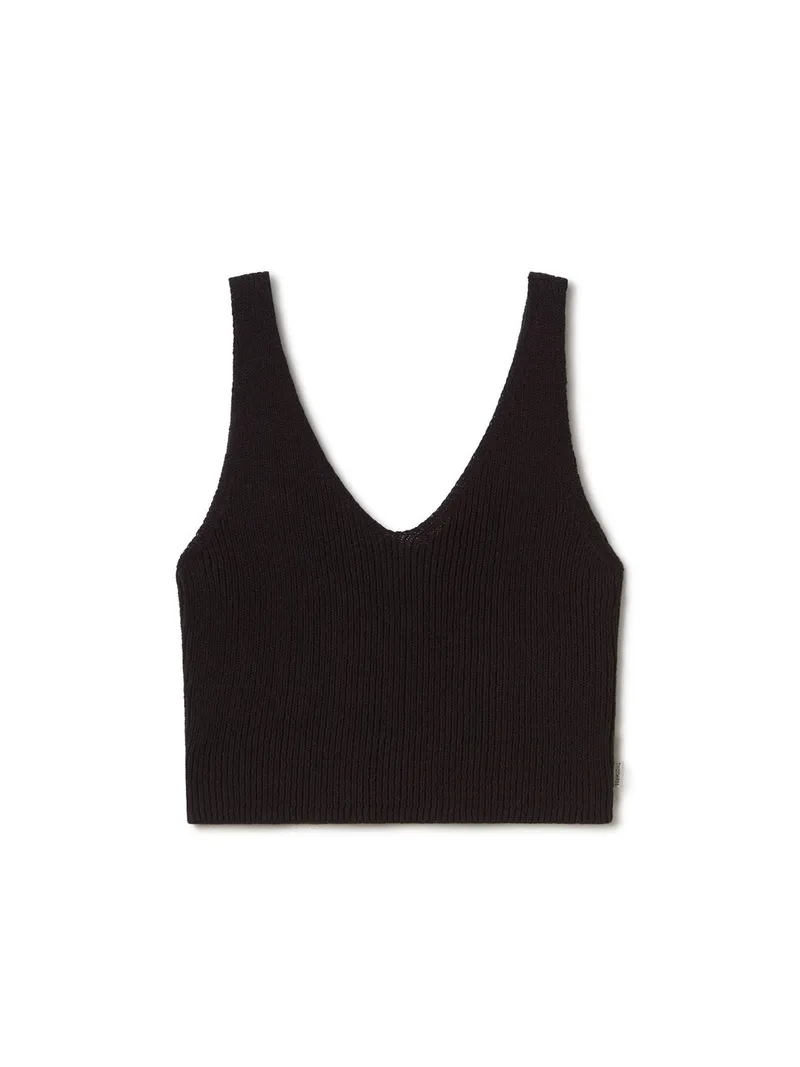 TWOTHIRDS TWOTHIRDS Damen vegan Top Makawao Schwarz, Schwarz, – Produktbild 1 von 2