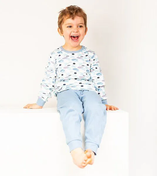 Sense Organics & friends in cooperation with GARY MASH Sense Organics & friends in cooperation with GARY MASH Kinder Schlafanzug mit Flugzeugen, Blau, – Produktbild 2 von 4