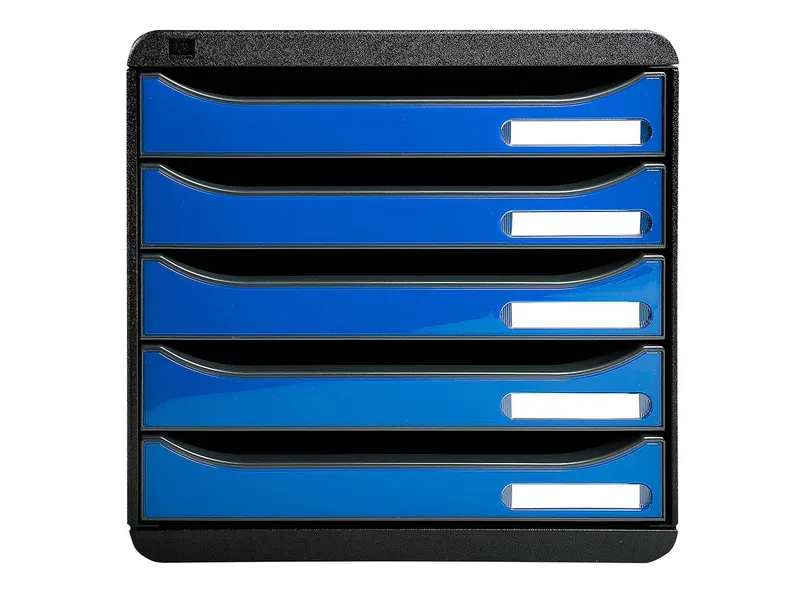 Exacompta Exacompta Schubladenbox "Iderama", DIN A4+, 5 Schubladen offen, eisblau glänzend – Produktbild 2 von 3