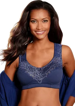 petite fleur by Lascana Entlastungs-BH blau+weiß – Produktbild 1 von 1