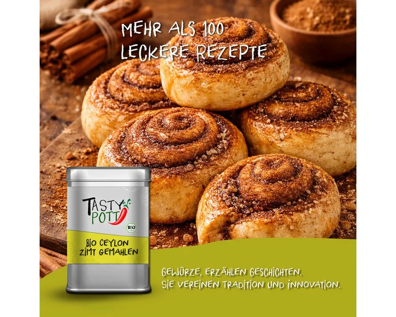 Tasty Tasty Salz Tasty Pott Bio Ceylon Zimt gemahlen - im Beutel – Produktbild 3 von 4